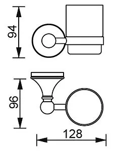 Стакан Aquanet хром 5584 Стакан Aquanet хром 5584, 2