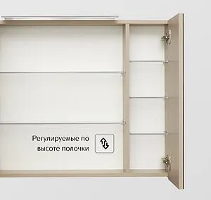 Шкаф-зеркало Roca Oleta 80 капучино A857647515, 4