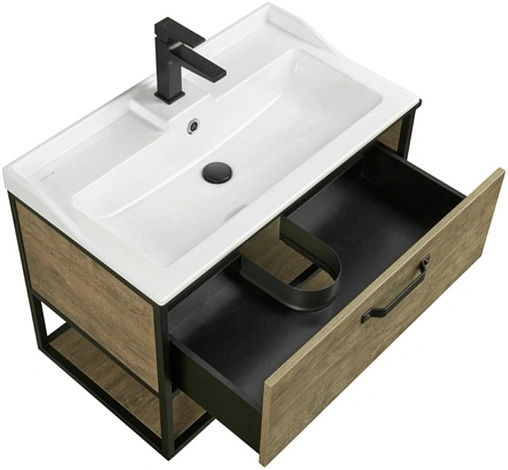 Тумба-умывальник подвесная Aquaton Лофт Фабрик 80 дуб кантри 1A2424K0LTDY0