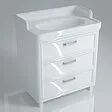 Тумба-умывальник подвесная Kerama Marazzi Pompei 80 белый PO.N.80.3\WHT+PO.wb.80