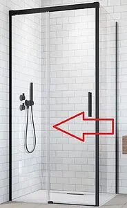 Душевая дверь 1300мм прозрачное стекло Radaway Idea Black KDJ 130 L 387043-54-01L, 1