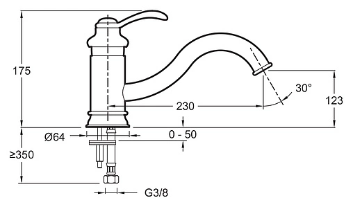 Смеситель для кухни Jacob Delafon Fairfax хром E76090-CP Смеситель для кухни Jacob Delafon Fairfax хром E76090-CP