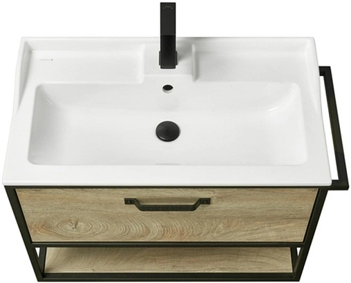 Тумба-умывальник подвесная Aquaton Лофт Фабрик 80 дуб эндгрейн 1A2424K1LTDU0