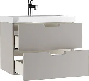 Тумба-умывальник подвесная Домино Dune 70 серый тауп DD2502T+4627173210171, 3