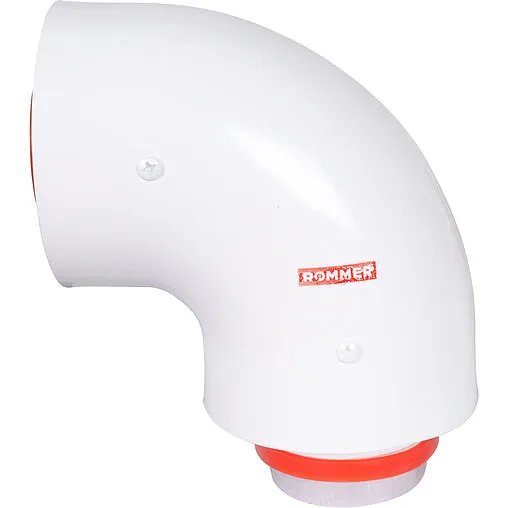 Колено стартовое коаксиальное Ø 60/100мм (алюм.) Rommer RCA-6010-250100