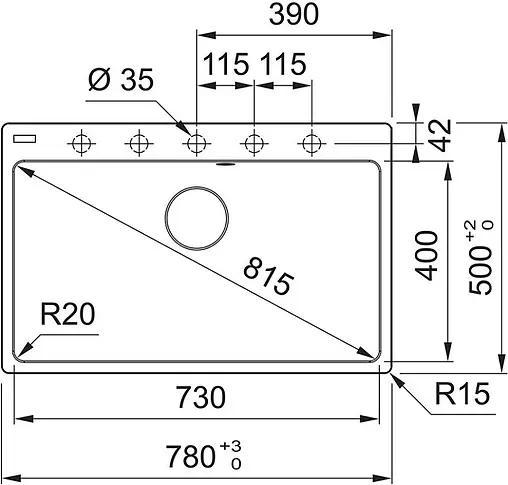 Мойка кухонная Franke Fragranite CNG 610/210-73 оникс 114.0628.436