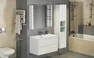 Шкаф-зеркало Comforty Женева 90 дуб белый 00004137132CF, 3