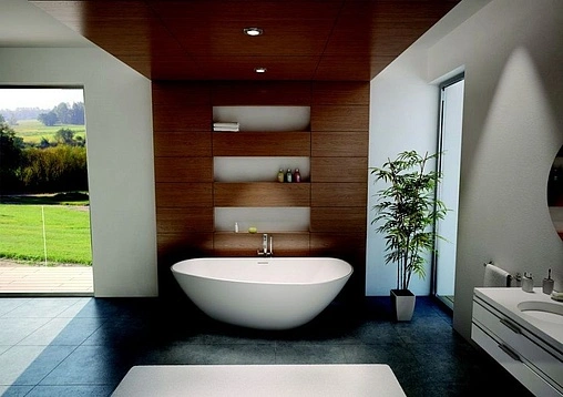 Ванна отдельностоящая из искусственного камня Riho Granada 190x90 L белый B122001105