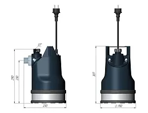 Насос дренажный Q=4.5м³/ч H=10м Unipump SPA-450 AF 43543 Насос дренажный Q=4.5м³/ч H=10м Unipump SPA-450 AF 43543, 4
