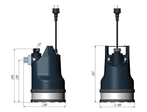 Насос дренажный Q=4.5м³/ч H=10м Unipump SPA-450 AF 43543