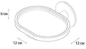Мыльница Fixsen Round хром FX-92108 Мыльница Fixsen Round хром FX-92108, 2