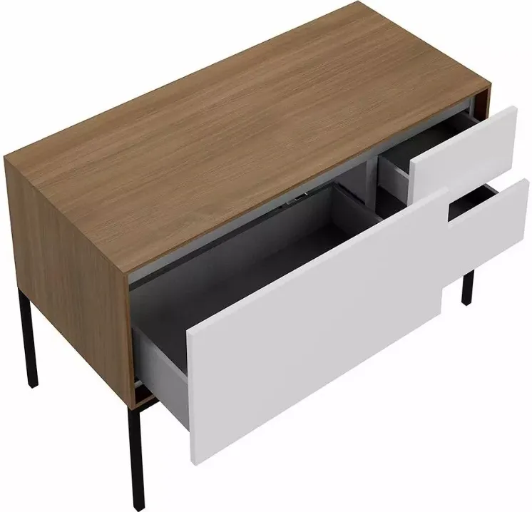 Тумба-умывальник Kerama Marazzi Atollo 80 белый матовый/дерево AT.110\WHT.M+, 4