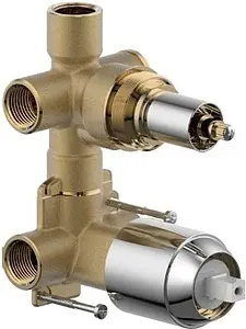 Скрытая часть смесителя для 2 потребителей Bravat Built-in D982CP-B-ENG Скрытая часть смесителя для 2 потребителей Bravat Built-in D982CP-B-ENG, 1