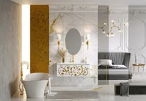 Тумба-умывальник подвесная Clarberg Elegance Т10м/GL 100 белый/золото EL0110GL+El.10.04.D Тумба-умывальник подвесная Clarberg Elegance Т10м/GL 100 белый/золото EL0110GL+El.10.04.D, 3