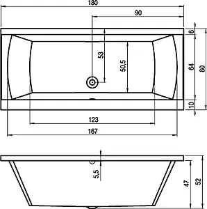 Ванна акриловая Riho JULIA 180x80 B025001005 Ванна акриловая Riho JULIA 180x80 B025001005, 4
