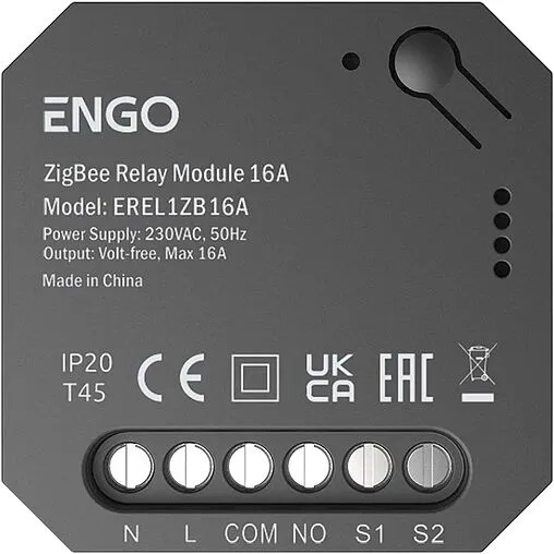 Модульное реле ZigBee 16A ENGO RELAY EREL1ZB16A EREL-16ZB