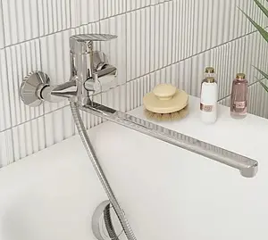 Смеситель для ванны с длинным изливом Milardo Horizont хром HORSB02M10 Смеситель для ванны с длинным изливом Milardo Horizont хром HORSB02M10, 3