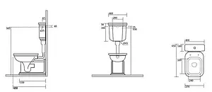 Бачок для унитаза Kerasan Waldorf белый 418201 Бачок для унитаза Kerasan Waldorf белый 418201, 2