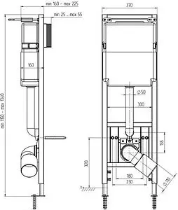 Инсталляция для подвесного унитаза Set 3 в 1 Ани Пласт WCP1410 с кнопкой хром глянцевый Инсталляция для подвесного унитаза Set 3 в 1 Ани Пласт WCP1410 с кнопкой хром глянцевый, 2
