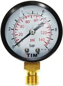Манометр радиальный TIM 50мм 10 бар ¼&quot; Y-50-10, 1