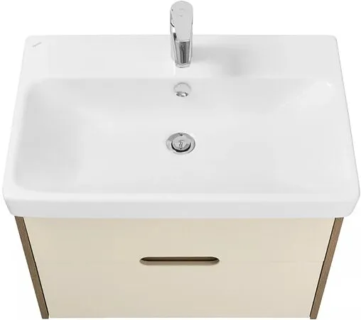 Тумба-умывальник подвесная Aquaton Оливия 70 бежевый/дуб веллингтон 1A2543K0OLVG0