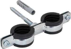 Хомут сантехнический обрезиненный сдвоенный ⅜&quot; (15-18мм) Walraven BIS Cobra 0802118, 3