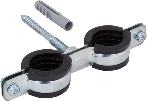 Хомут сантехнический обрезиненный сдвоенный ½&quot; (20-24мм) Walraven BIS Cobra 0802124