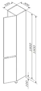 Шкаф-пенал Am.Pm Gem S 30 R светлый дуб M91CSR0306OF Шкаф-пенал Am.Pm Gem S 30 R светлый дуб M91CSR0306OF, 2