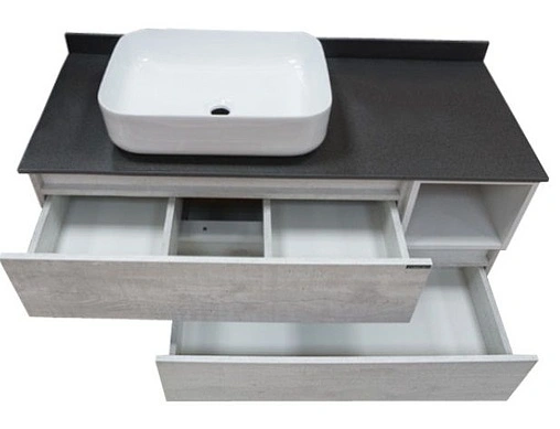 Тумба-умывальник подвесная Comforty Прага 120 дуб белый/серый 00004136269CF