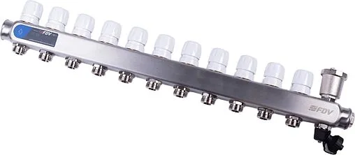 Группа коллекторная с расходомерами 11 отводов 1&quot;в/в x ¾&quot;ек FDV S1103C-2/11