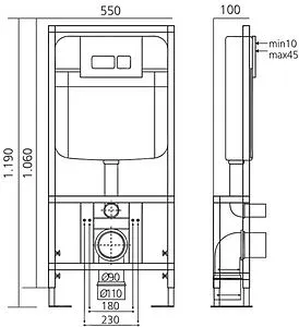 Комплект 6 в 1 Toni Arti Noche TA-01+TA-NE5335+TA-0041 с кнопкой Noche хром глянцевый Комплект 6 в 1 Toni Arti Noche TA-01+TA-NE5335+TA-0041 с кнопкой Noche хром глянцевый, 2