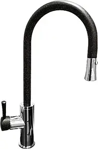 Смеситель для кухни с выдвижным изливом GranFest чёрный матовый 7652 чёрный матовый Смеситель для кухни с выдвижным изливом GranFest чёрный матовый 7652 чёрный матовый, 1