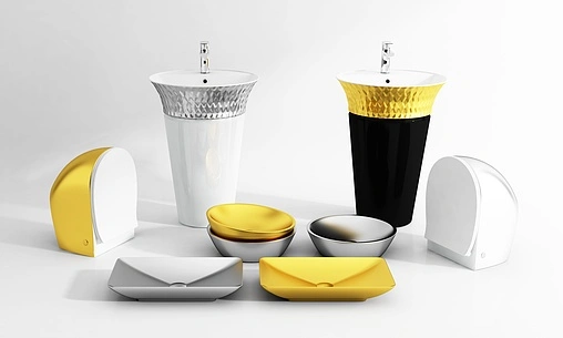 Раковина ISVEA SistemaY Clear 60 золото 10SY50060SV-6A