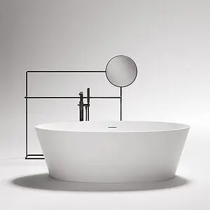 Ванна отдельностоящая из искусственного камня Treesse Alma 175x80 белый V015BL, 5