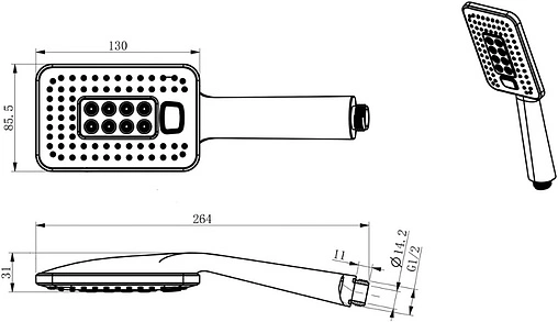 Термостат для ванны D&K Bayern Potsdam хром DA2143201 Термостат для ванны D&K Bayern Potsdam хром DA2143201