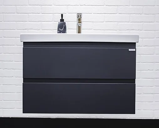 Тумба под умывальник подвесной Домино Graffo 80 графит DGr2101T
