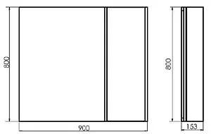 Шкаф-зеркало Comforty Бремен 90 дуб белый 00004142374CF, 2