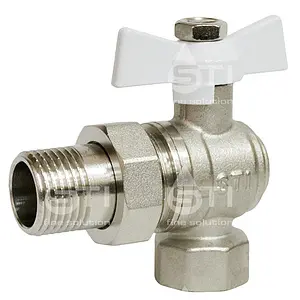 Кран шаровый с американкой угловой ½&quot;в x ½&quot;н STI 01.05.20015, 1