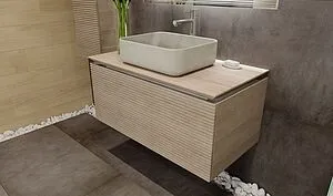 Тумба-умывальник подвесная Jorno Karat 100 бук светлый Kar.01.100/P/BuL+MLN-7050H Тумба-умывальник подвесная Jorno Karat 100 бук светлый Kar.01.100/P/BuL+MLN-7050H, 5