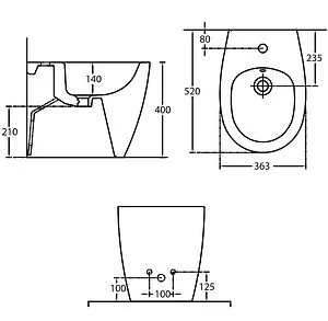 Биде напольное Allen Brau Fantasy белый 4.11008.20, 2