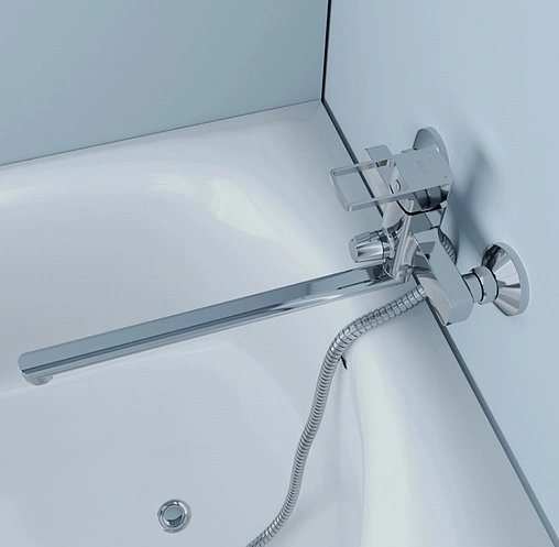 Смеситель для ванны с длинным изливом IDDIS Bild хром BILSB00i10WA Смеситель для ванны с длинным изливом IDDIS Bild хром BILSB00i10WA