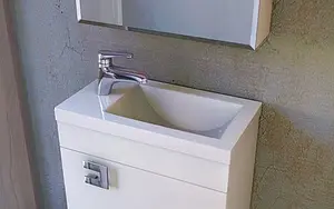 Тумба-умывальник подвесная Raval Kub 40 белый Kub.01.40/P/W+Kub.08.40/W Тумба-умывальник подвесная Raval Kub 40 белый Kub.01.40/P/W+Kub.08.40/W, 3