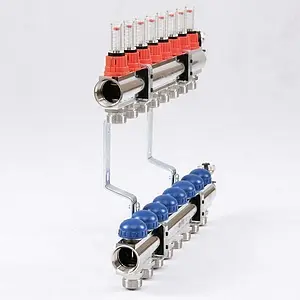 Группа коллекторная с расходомерами 8 отводов 1&quot;в/в x ¾&quot;ек Uni-fitt 440E4308, 4