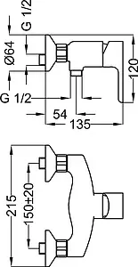 Смеситель для душа Cezares Dolce хром DOLCE-DM-01-Cr, 2