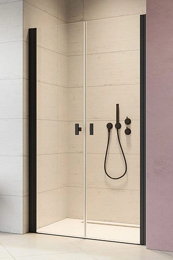 Дверь в нишу 1200мм прозрачное стекло Radaway NES 8 Black DWD I 120 10077060-54-01L+10077060-54-01R