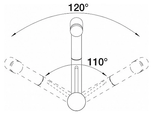 Смеситель для кухни с выдвижным изливом Blanco Tivo-s антрацит 517610