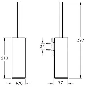 Ёршик для унитаза VitrA Origin медь A4489426, 2