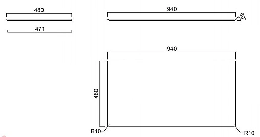 Столешница Kerama Marazzi Plaza Next PL4 100 фондамента серый PL4.DL500920R\100