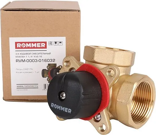 Трехходовой смесительный клапан 1¼&quot; Kvs 16.0 Rommer RVM-0003-016032