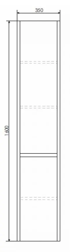Шкаф-пенал подвесной Comforty Бремен 35 дуб белый 00004142376CF Шкаф-пенал подвесной Comforty Бремен 35 дуб белый 00004142376CF, 2